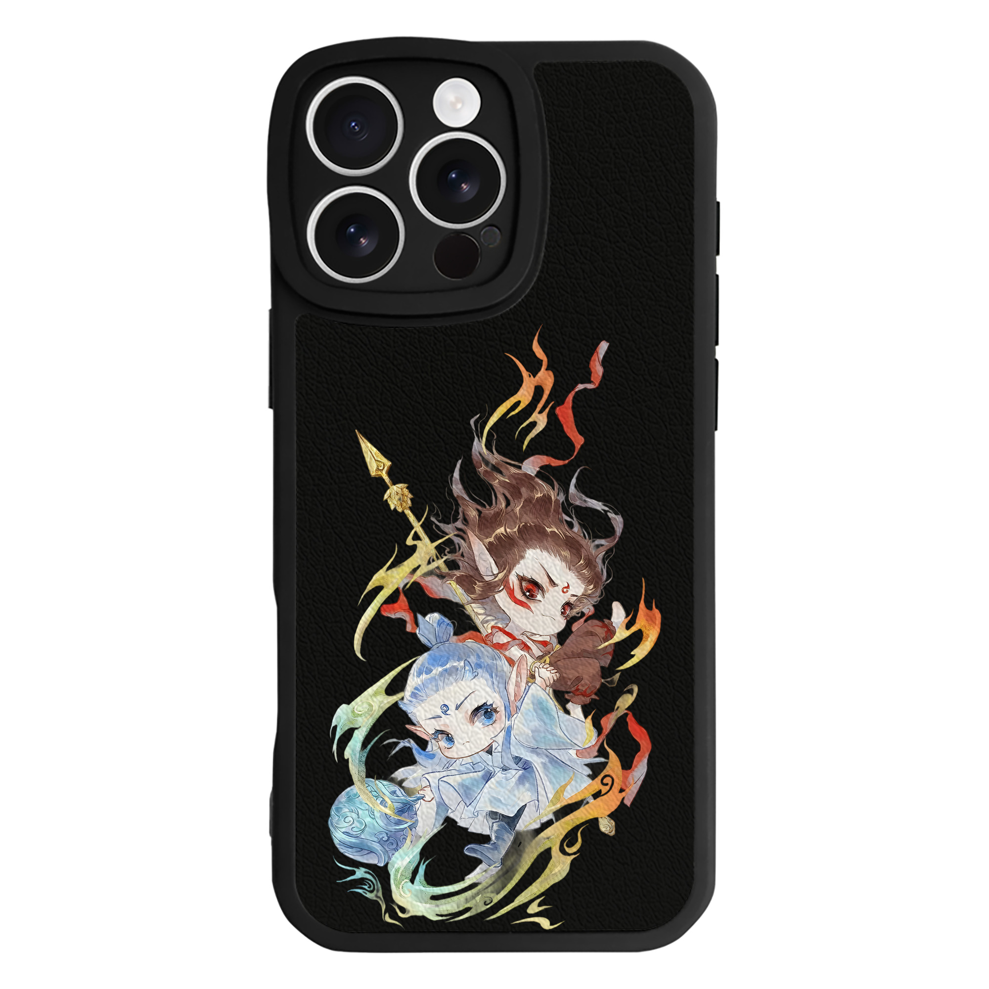 （画像用） Ne Zha 2 ナタ 魔童の大暴れ 【iPhone 16シリーズ対応】シリコンスマホケース（レザー調） 材質：シリコン